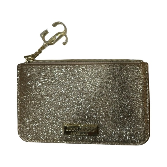 Jimmy Choo Parfum Gold Glitter Zipoer Pouch & I Want Choo Cream, New No Box - Picture 2 of 3